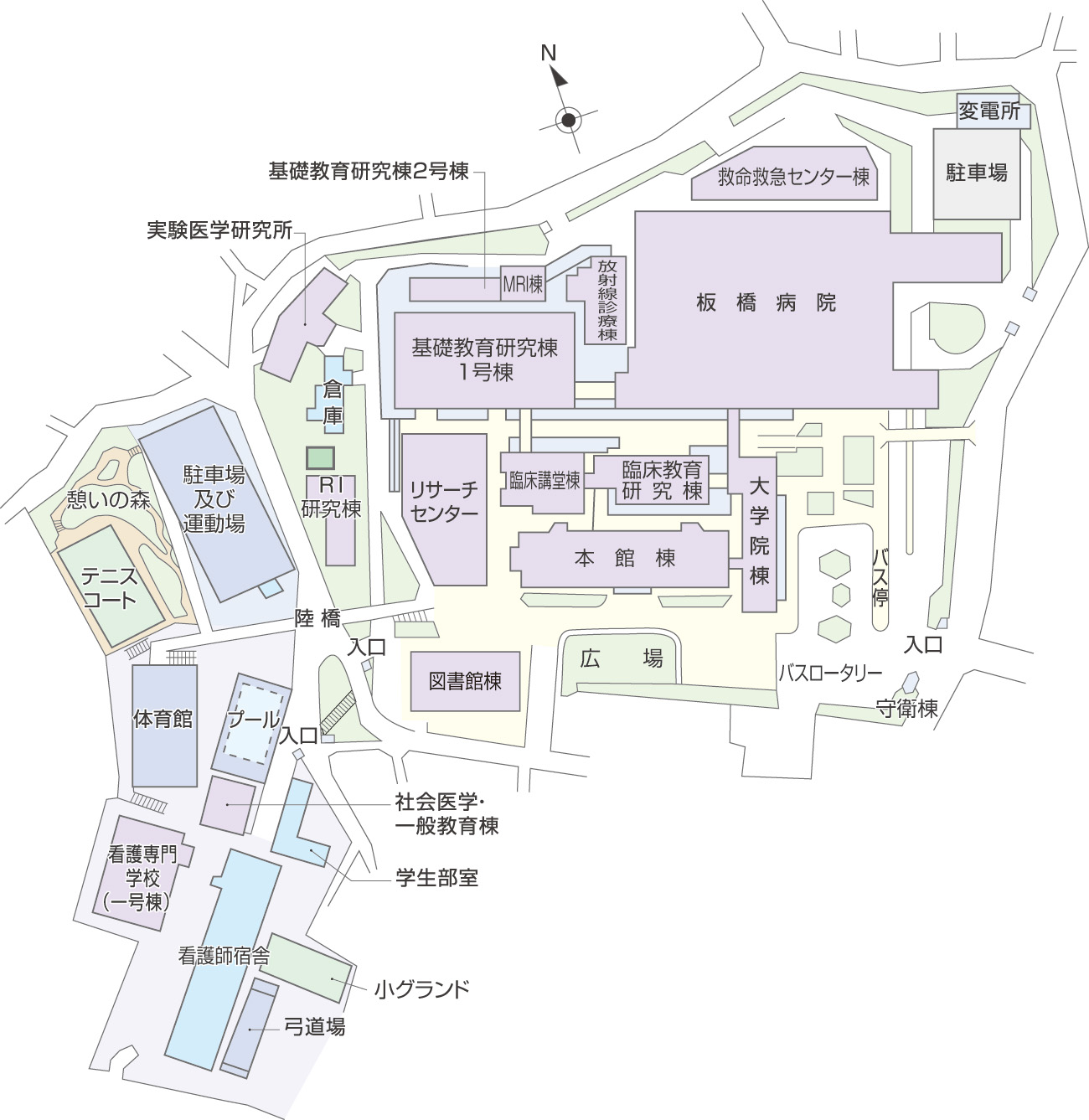 医学部全図（配置図）